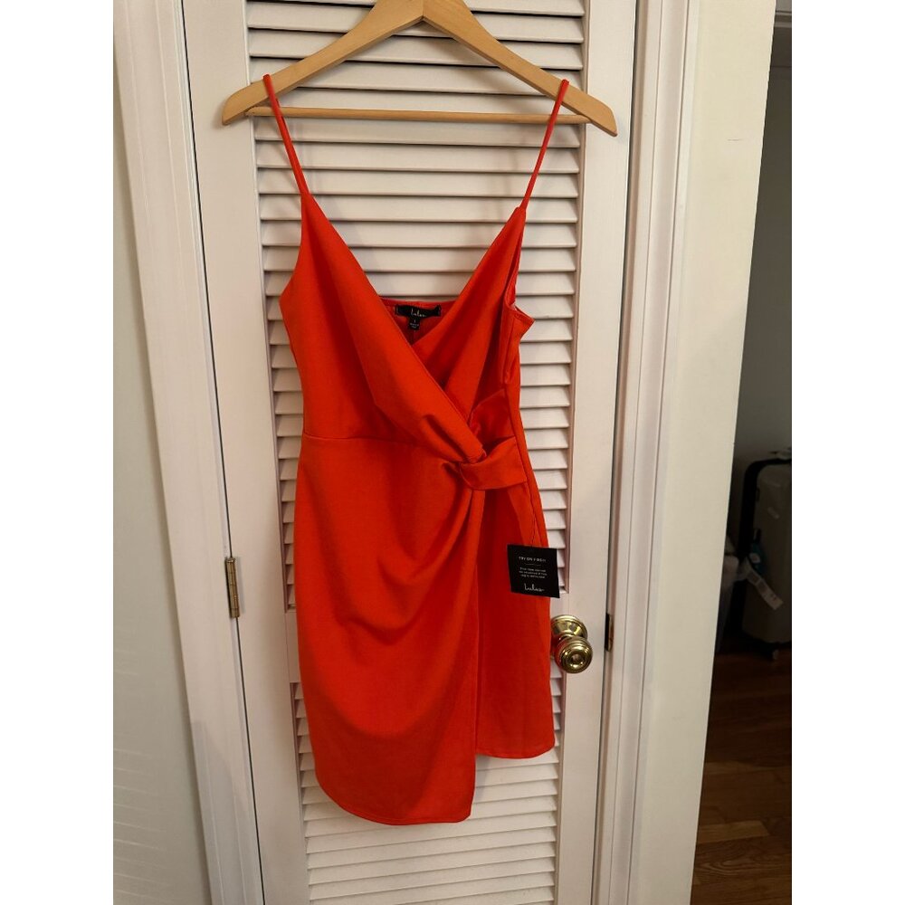 Lulus Bright Red-Orange Mini Dress